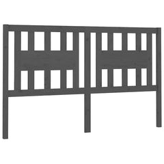 vidaXL Headboard | Grey | Solid pine wood | 206x4x100 cm | Decorative Inlays 2