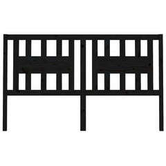 vidaXL Headboard | Black | Solid pine wood | Decorative Inlays | Headboard 3