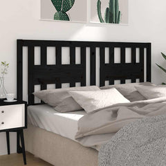 vidaXL Headboard | Black | Solid pine wood | Decorative Inlays | Headboard 1