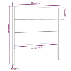vidaXL Headboard 96x4x100 cm Solid Wood Pine 6