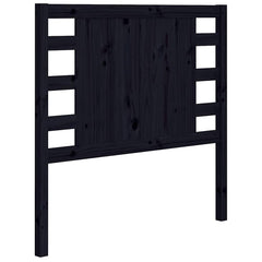vidaXL Headboard | Black | Solid Pine Wood | 106 cm x 4 cm x 100 cm 2