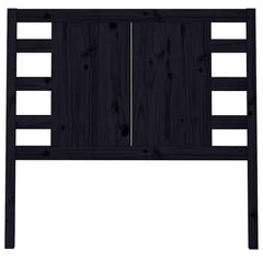 vidaXL Headboard | Black | Solid Pine Wood | 106 cm x 4 cm x 100 cm 3