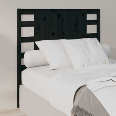 vidaXL Headboard | Black | Solid Pine Wood | 106 cm x 4 cm x 100 cm 1