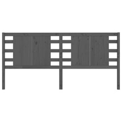 vidaXL Headboard | Grey | Solid Pine Wood | Fits standard double bed 3