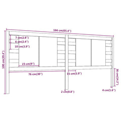 vidaXL Headboard | Grey | Solid Pine Wood | Fits standard double bed 6