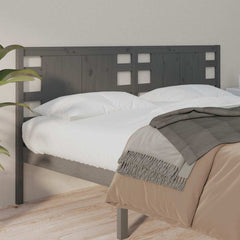 vidaXL Headboard | Grey | Solid Pine Wood | Fits standard double bed 1