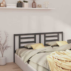 vidaXL Bed Headboard Grey 186x4x100 cm Solid Pine Wood 1