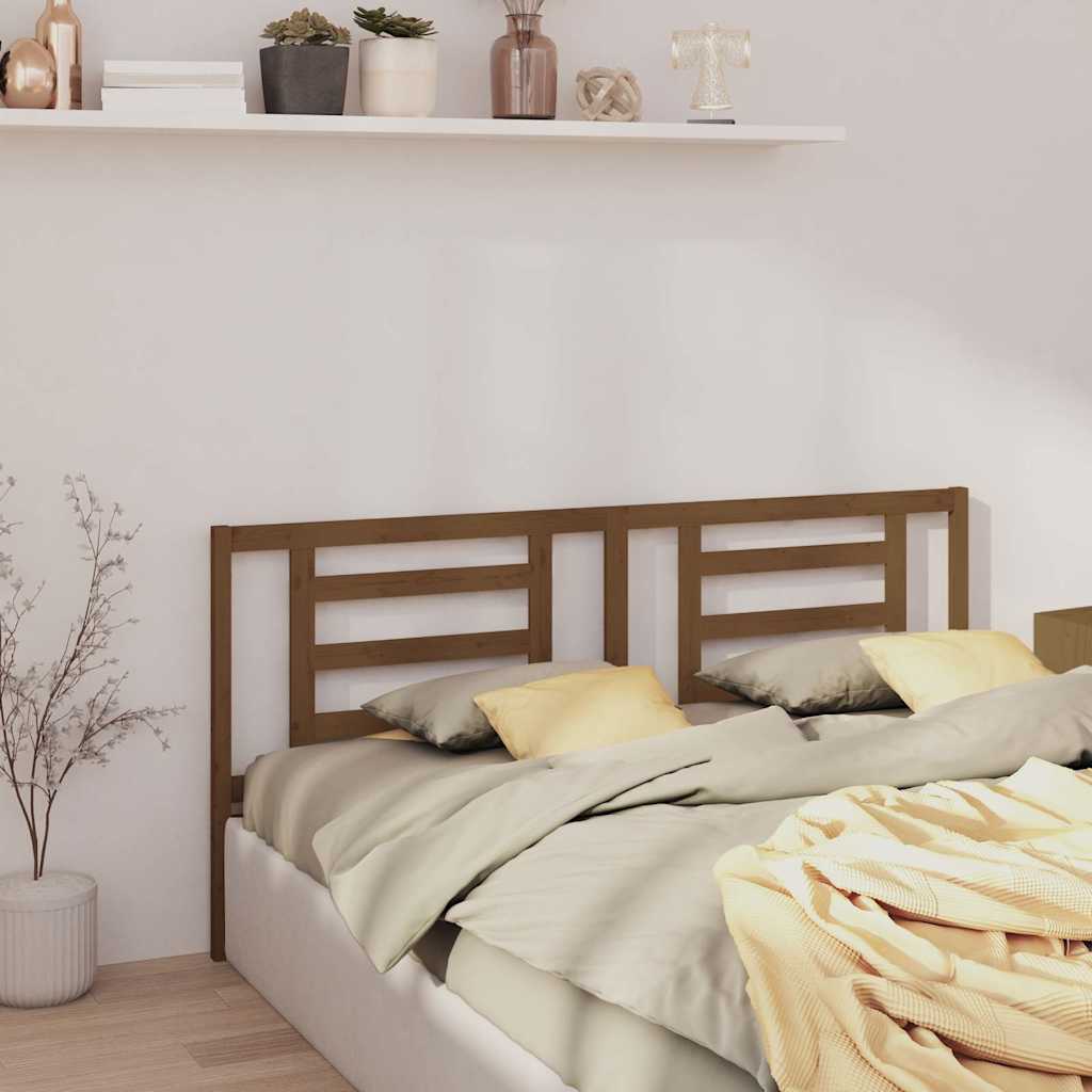 vidaXL Bed Headboard Honey Brown 186x4x100 cm Solid Pine Wood 1