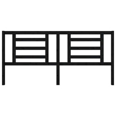 818844 vidaXL Bed Headboard Black 206x4x100 cm Solid Pine Wood 4