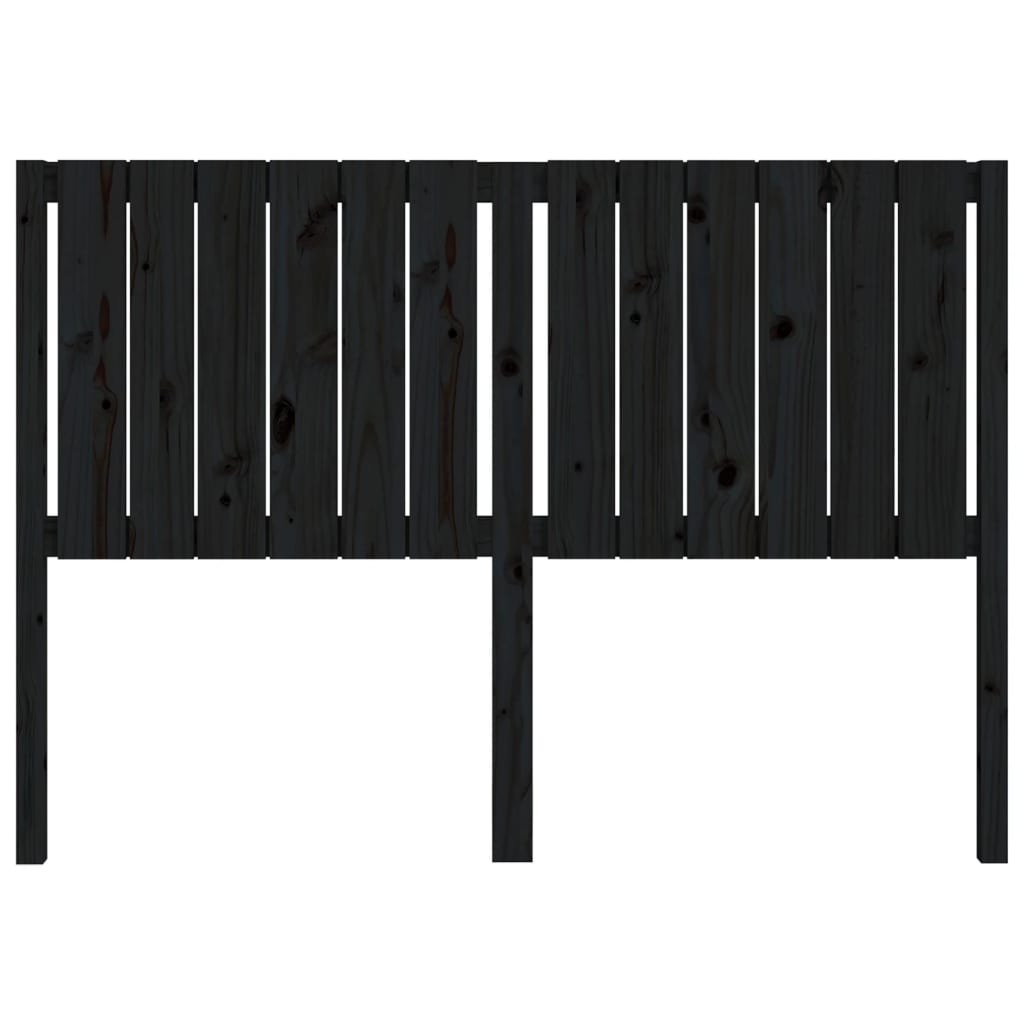 vidaXL Bed Headboard | Black | Solid pinewood | 145.5x4x100 cm | Bed Headboard 4
