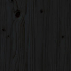 vidaXL Bed Headboard | Black | Solid pinewood | 145.5x4x100 cm | Bed Headboard 5
