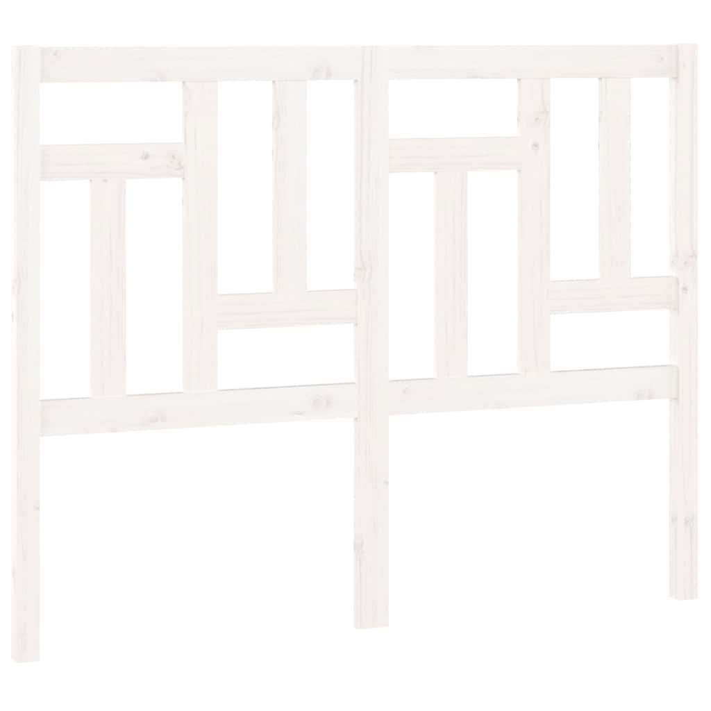 vidaXL Bed Headboard White 145.5x4x100 cm Solid Wood Pine 2