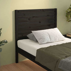 vidaXL Bed Headboard | Black | Solid Pine Wood | 81x100 cm | Decorative Inlays 4