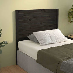 vidaXL Bed Headboard | Black | Solid Pine Wood | 81x100 cm | Decorative Inlays 1