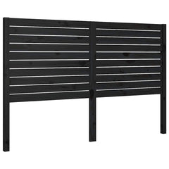 vidaXL Bed Headboard | Black | Solid Pine Wood | 126 x 4 x 100 cm 2