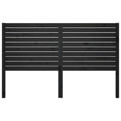 vidaXL Bed Headboard | Black | Solid Pine Wood | 126 x 4 x 100 cm 3