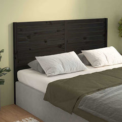 vidaXL Bed Headboard | Black | Solid Pine Wood | 126 x 4 x 100 cm 4