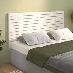 vidaXL Bed Headboard White 146x4x100 cm Solid Wood Pine 4