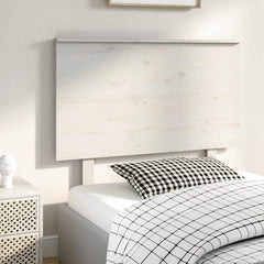vidaXL Bed Headboard | White | Solid Pine Wood | 104x6x82.5 cm | Decorative Bits 4