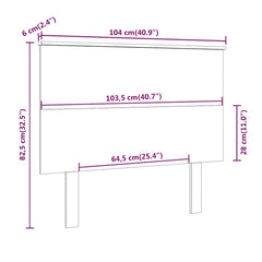 vidaXL Bed Headboard | White | Solid Pine Wood | 104x6x82.5 cm | Decorative Bits 6