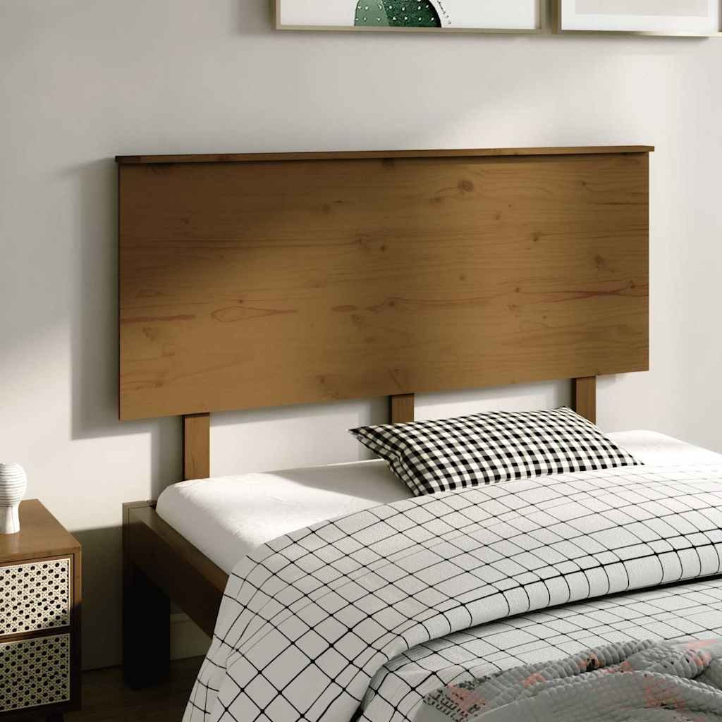 vidaXL Bed Headboard | Honey Brown | Solid Pine Wood | 139 cm x 6 cm x 82.5 cm 1