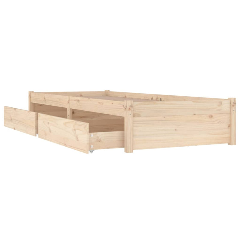 Bed Frame with Drawers 100x200 cm