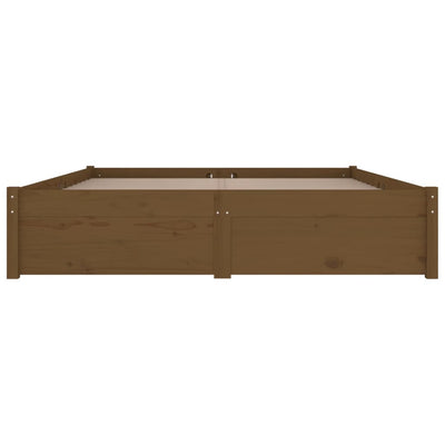 Bed Frame with Drawers Honey Brown 150x200 cm King Size