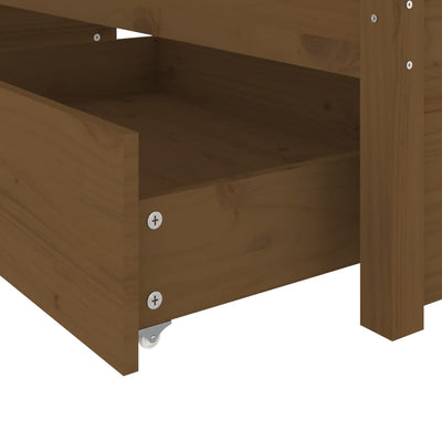 Bed Frame with Drawers Honey Brown 150x200 cm King Size