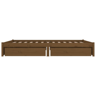 Bed Frame with Drawers Honey Brown 180x200 cm Super King Size