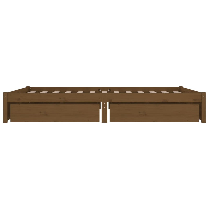 Bed Frame with Drawers Honey Brown 180x200 cm Super King Size