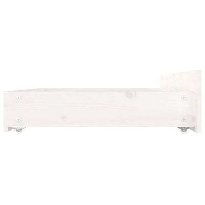 Bed Frame with Drawers White 120x190 cm Small Double