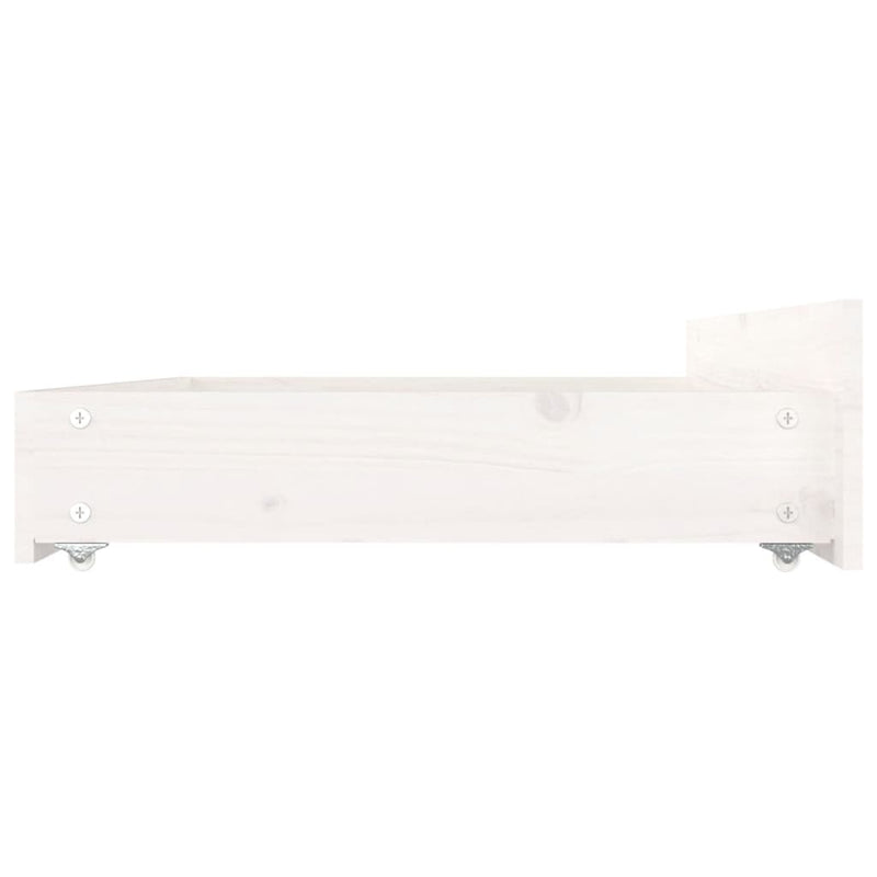 Bed Frame with Drawers White 120x190 cm Small Double