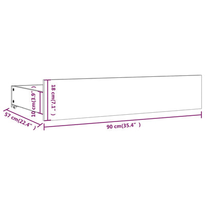 Bed Frame with Drawers White 120x190 cm Small Double