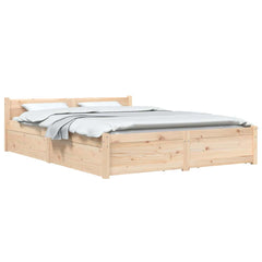 vidaXL Bed Frame without Mattress with Drawers 120x200 cm 3