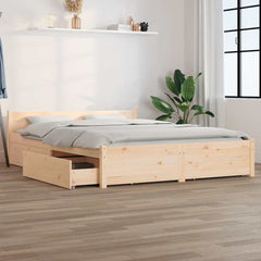 vidaXL Bed Frame without Mattress with Drawers 120x200 cm 1
