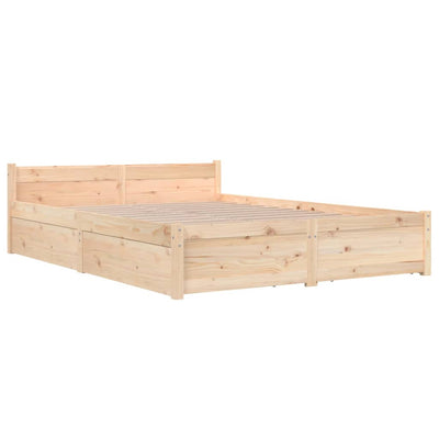 Bed Frame with Drawers 140x200 cm