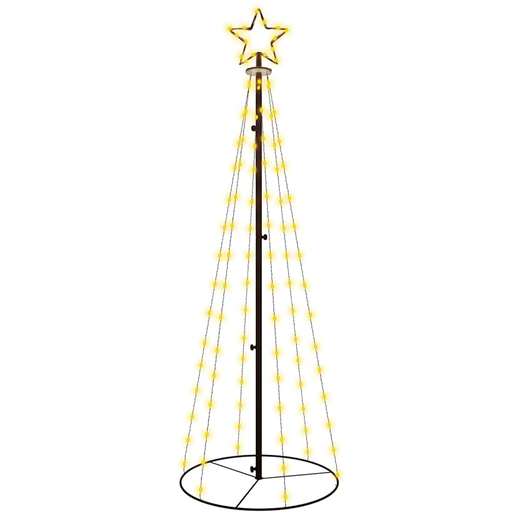 vidaXL Christmas Cone Tree Warm White 108 LEDs 70x180 cm 2