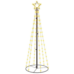 vidaXL Christmas Cone Tree Warm White 108 LEDs 70x180 cm 2