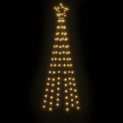 vidaXL Christmas Cone Tree Warm White 108 LEDs 70x180 cm 4