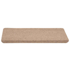 vidaXL Stair Mats Self-adhesive 15 pcs 65x24.5x3.5 cm Beige 4