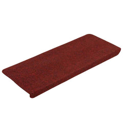 vidaXL Stair Mats Self-adhesive 15 pcs 65x24.5x3.5 cm Red 3