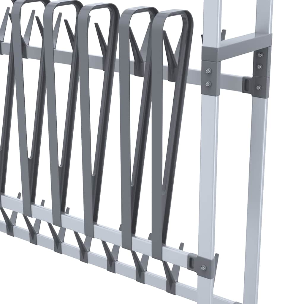vidaXL Shoe Rack | Silver | Aluminium, PS, PE | Medium | Rollable | Shoe Rack 5