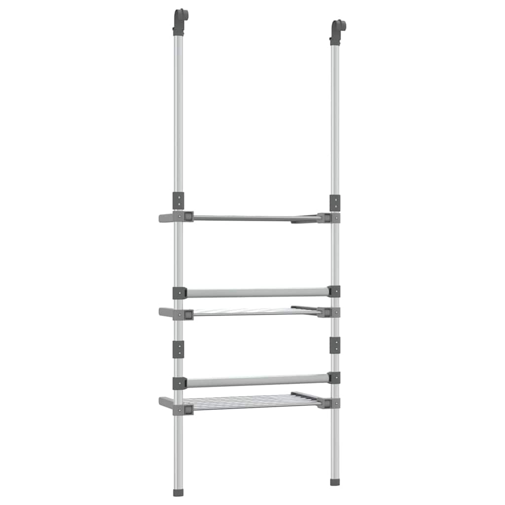 vidaXL 3-Tier Hanging Laundry Drying Rack Aluminium 5