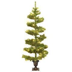 vidaXL Swirl Christmas Tree | Green | PVC | Medium | Swirl Christmas Tree 2
