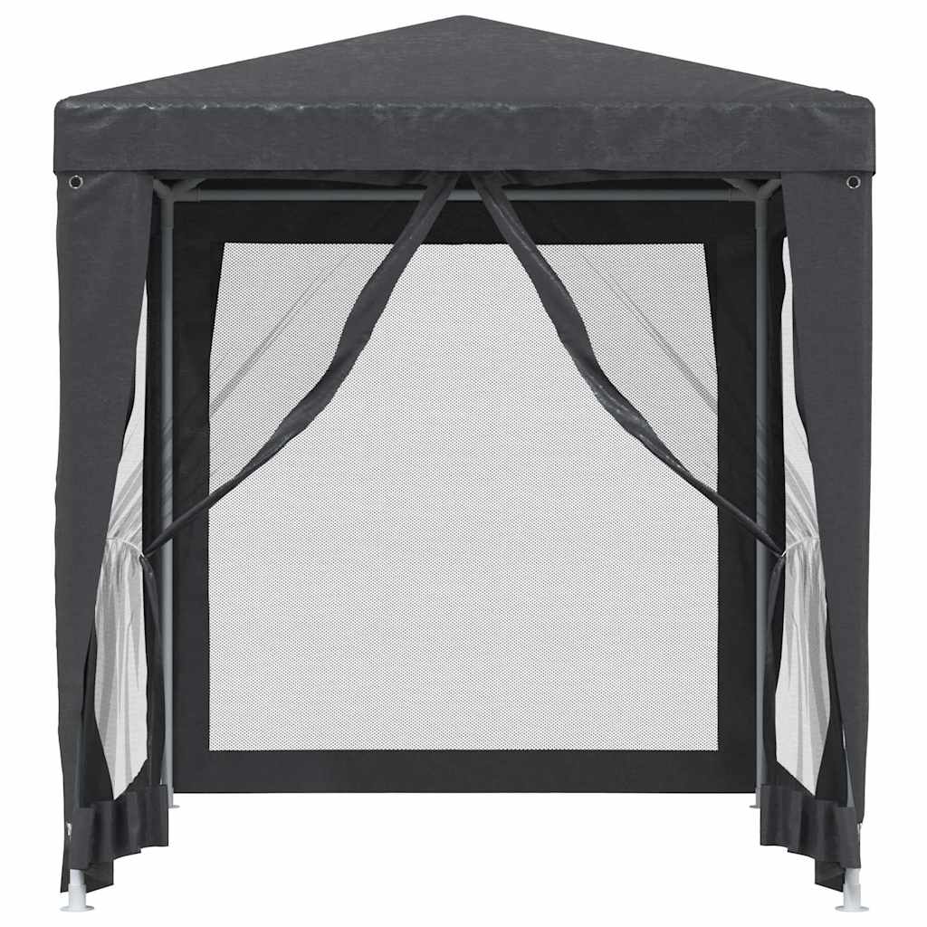 Party Tent with 4 Mesh Sidewalls 2x2 m HDPE with 4 sidewalls Width 2 m Anthracite