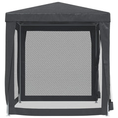vidaXL Party Tent with 4 Mesh Sidewalls Anthracite 2x2 m HDPE 4