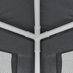 vidaXL Party Tent with 4 Mesh Sidewalls Anthracite 3x3 m HDPE 6