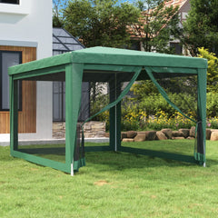 vidaXL Party Tent with 4 Mesh Sidewalls HDPE with 4 Sidewalls Width 3 m