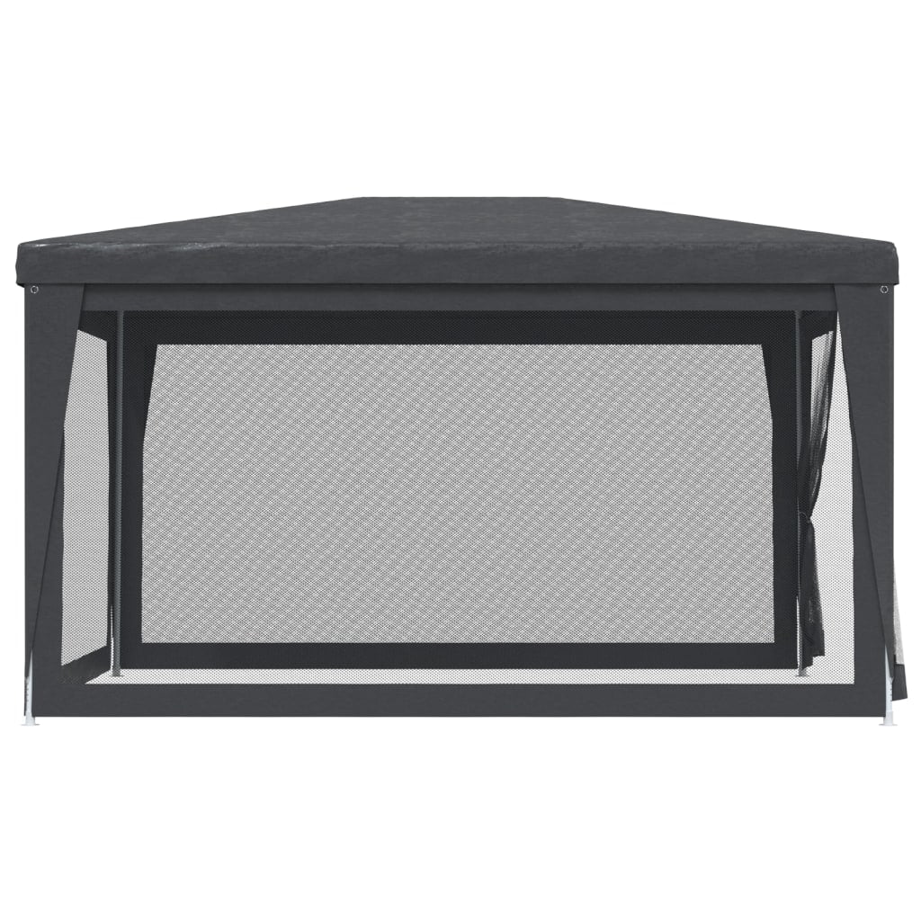 vidaXL Party Tent with 4 Mesh Sidewalls Anthracite 3x4 m HDPE 4