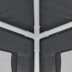 vidaXL Party Tent with 4 Mesh Sidewalls Anthracite 3x4 m HDPE 6